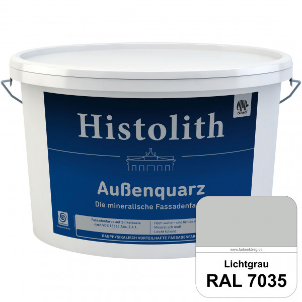 Histolith Außenquarz (RAL 7035 Lichtgrau) die mineralische Fassadenfarbe