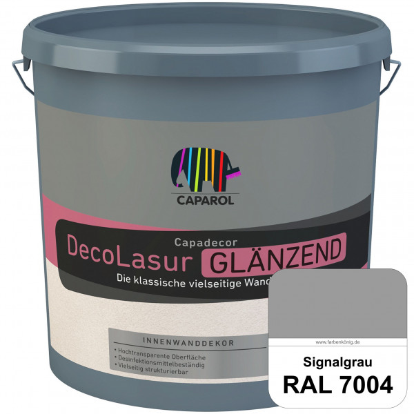 Capadecor DecoLasur Glänzend (RAL 7004 Signalgrau) Glänzende Lasurfarbe auf Dispersionsbasis (innen)