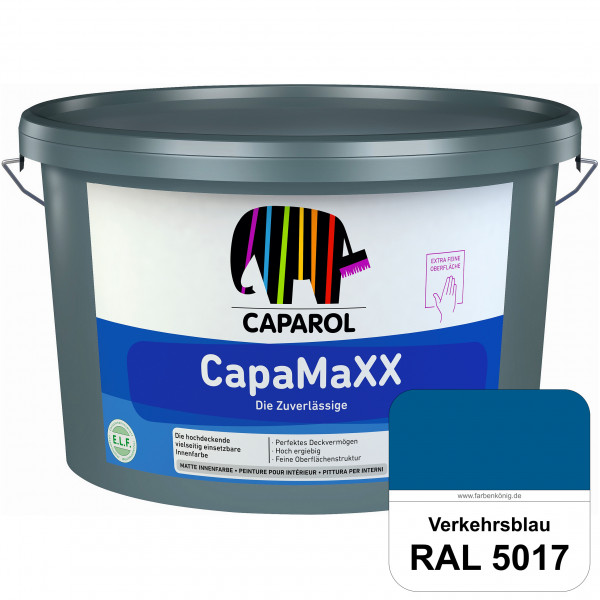 CapaMaXX (RAL 5017 Verkehrsblau) tuchmatte Innenfarbe mit hohem Deckvermögen und Ergiebigkeit