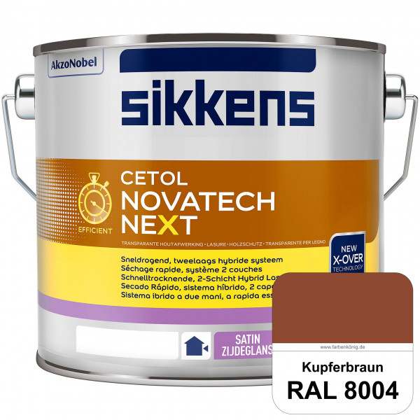 Cetol Novatech neXt (RAL 8004 Kupferbraun) Schnelltrocknende Hybrid-Lasur mit höchster Wetterbeständ