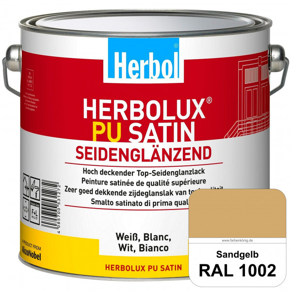 Herbolux PU Satin (RAL 1002 Sandgelb) Top-PU-Seidenglanzlack (Innen & Außen)