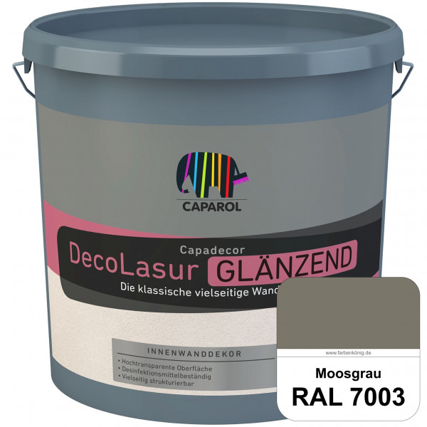 Capadecor DecoLasur Glänzend (RAL 7003 Moosgrau) Glänzende Lasurfarbe auf Dispersionsbasis (innen)
