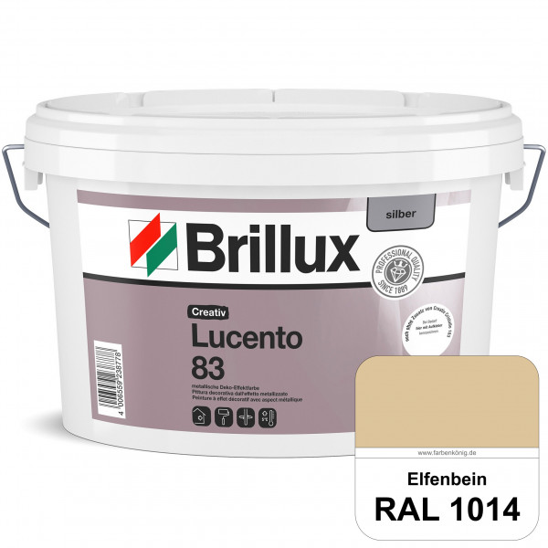 Creativ Lucento 83 (RAL 1014 Elfenbein) Strapazierfähige Deko-Effektfarbe mit metallischer Oberfläch