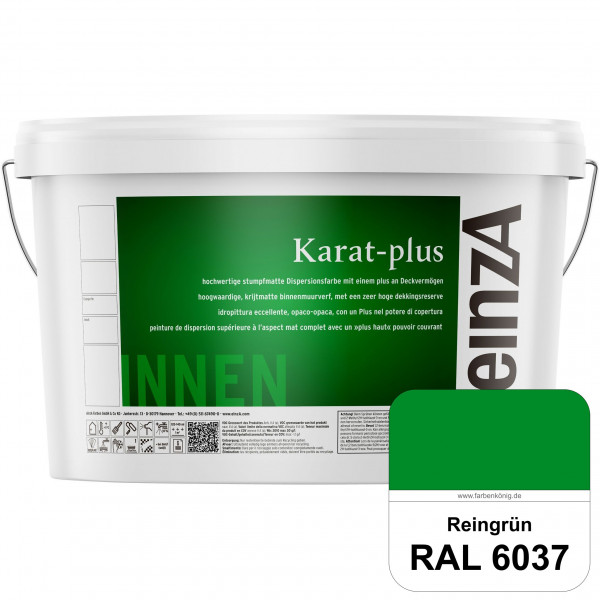 einzA Karat-plus (RAL 6037 Reingrün) Innenwandfarbe mit herausragenden Produkteigenschaften