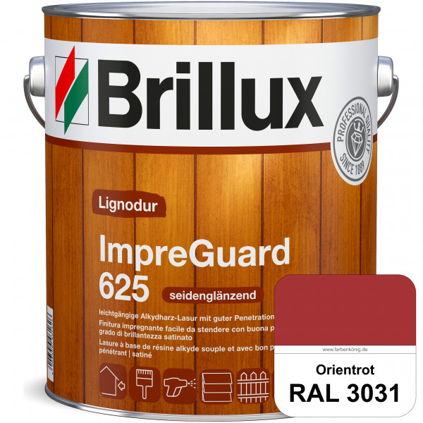 ImpraGuard 625 (RAL 3031 Orientrot) imprägnierende Lasur (lösemittelhaltig) für allen Laub- und Nade