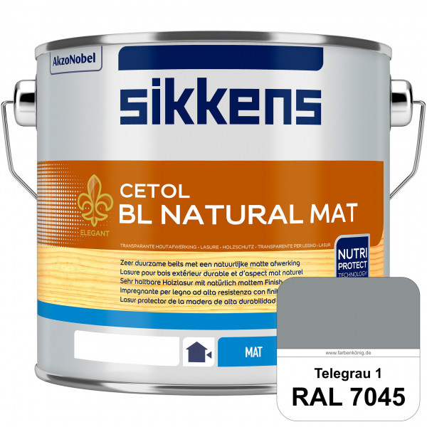 Cetol BL Natural Mat (RAL 7045 Telegrau 1) Matte, wasserverdünnnbare Dünnschichtlasur
