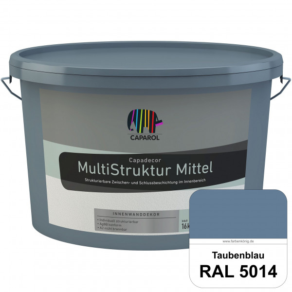 Capadecor MultiStruktur mittel (RAL 5014 Taubenblau) quarzgefüllte Zwischen- und Schlußbeschichtung