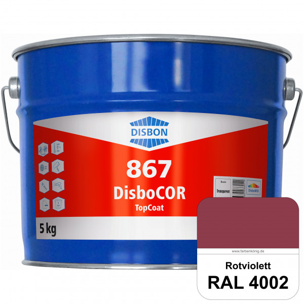 DisboCOR 867 TopCoat (RAL 4002 Rotviolett) Anwendungsfreundliche Korrosionsschutz-Deckbeschichtung m