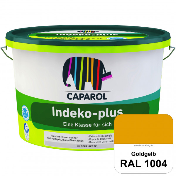 Indeko-plus (RAL 1004 Goldgelb) doppeldeckende matte & hochwertige Innenfarbe