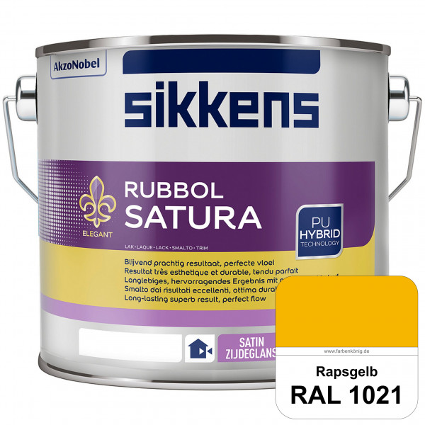 Rubbol Satura (RAL 1021 Rapsgelb) seidenglänzender Lack (lösemittelhaltig) innen & außen