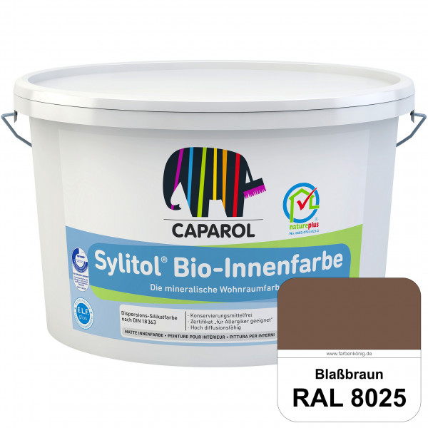 Sylitol® Bio-Innenfarbe (RAL 8025 Blassbraun) Innenfarbe auf Silikatbasis  für Allergiker