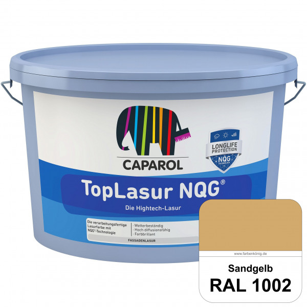 TopLasur NQG® (RAL 1002 Sandgelb) Verarbeitungsfertige Lasur auf Basis der Nano-Quarz-Gitter Technol