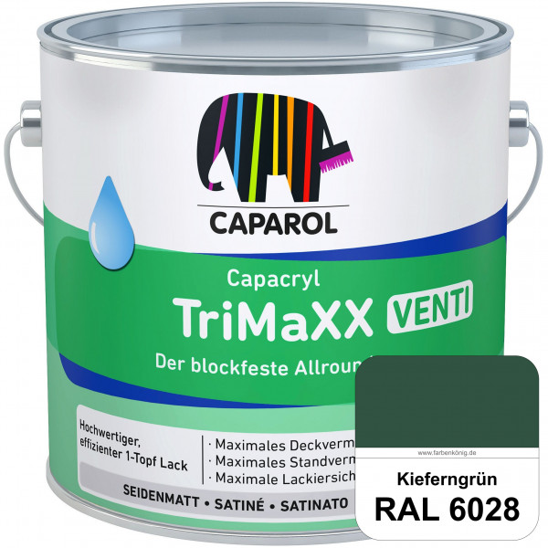 Capacryl TriMaXX Venti (RAL 6028 Kieferngrün) Der blockfeste Allrounder für Fenster & Türen