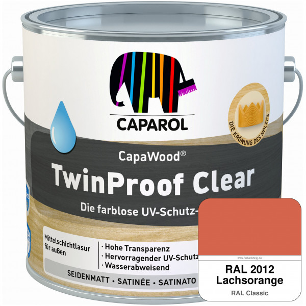 CapaWood® TwinProof Clear (RAL 2012 Lachsorange) - ersetzt Capadur TwinProof