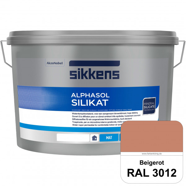 Alphasol Silikat (RAL 3012 Beigerot) Extrem matte Premium Wandfarbe auf SOL-Silikatbasis