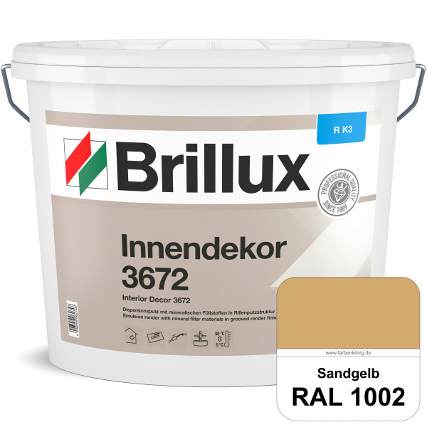 Innendekor ELF R-K3 3672 (RAL 1002 Sandgelb) Kratzputz zur Erzielung dekorativer und strapazierfähig