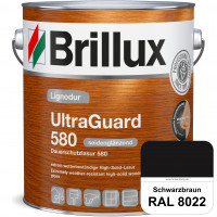 Lignodur UltraGuard 580 (Dauerschutzlasur 580) RAL 8022 Schwarzbraun