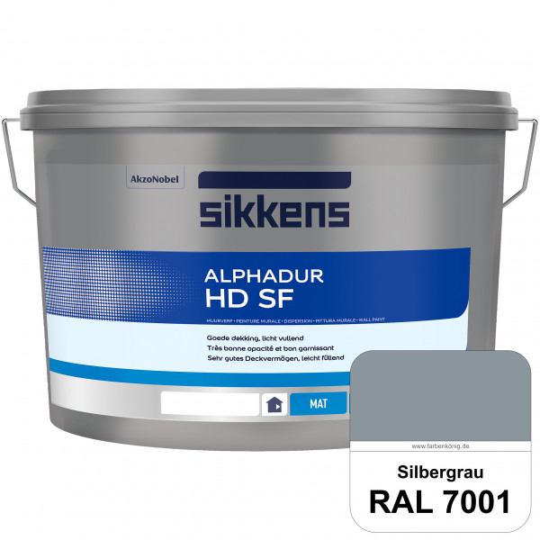 Alphadur HD SF (RAL 7001 Silbergrau) matte hochdeckende waschbeständige Innenwandfarbe