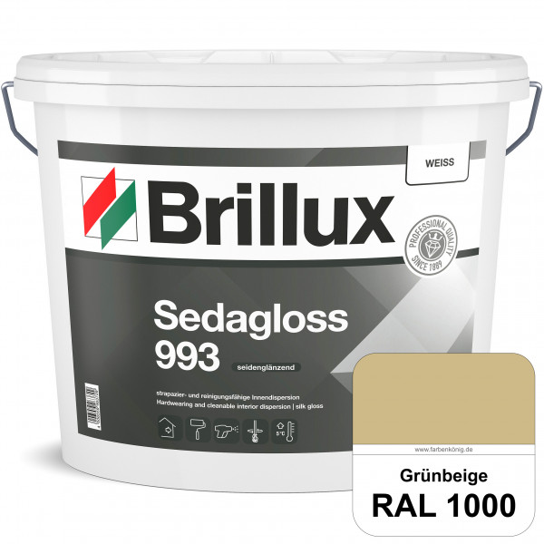 Sedagloss 993 (RAL 1000 Grünbeige) seidenglänzende Innendispersion für hoch strapazierfähige & gut r
