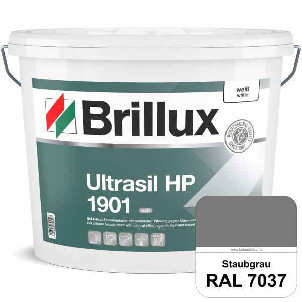 Ultrasil HP 1901 Silikat-Fassadenfarbe (RAL 7037 Staubgrau) Sol-Silikat-Fassadenfarbe ohne Biozidzus
