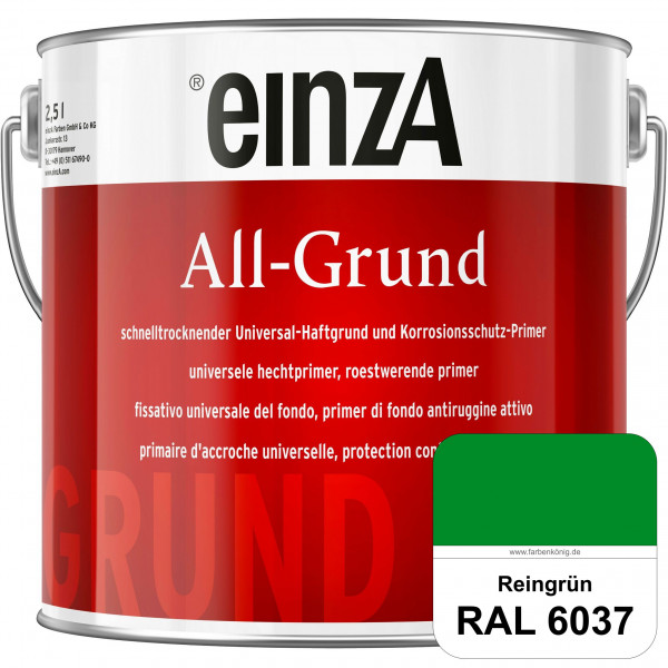 einzA All-Grund (RAL 6037 Reingrün) Schnelltrocknender Haftgrund & Korrosionsschutz-Primer
