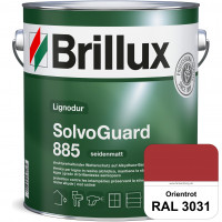 SolvoGuard 885 (RAL 3031 Orientrot) deckende oder lasierende seidenmatte Alkydharz-Holzfarbe für auß