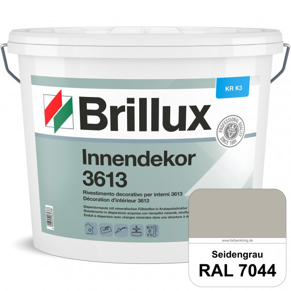 Innendekor ELF KR-K3 3613 (RAL 7044 Seidengrau) Kratzputz nach zur Erzielung dekorativer und strapaz