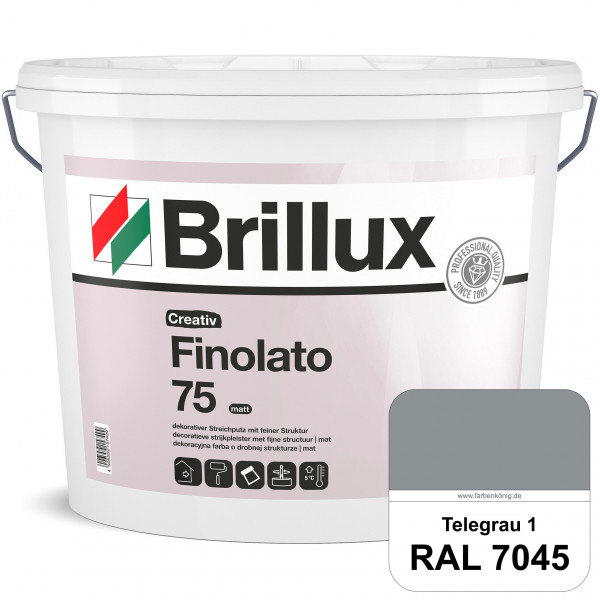 Creativ Finolato 75 (RAL 7045 Telegrau 1) Verarbeitungsfertige, quarzgefüllte Dispersionsfarbe für d