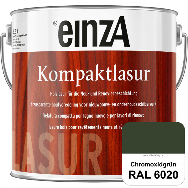 einzA Kompaktlasur (RAL 6020 Chromoxidgrün) Lasuranstrich für den Neu- und Renovieranstrich