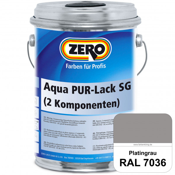 Aqua PUR-Lack SG inkl. Härter (RAL 7036 Platingrau)