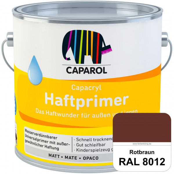 Capacryl Haftprimer (RAL 8012 Rotbraun) Grundierungen Holz, Zink, Hart-PVC, Aluminium, Kupfer (innen