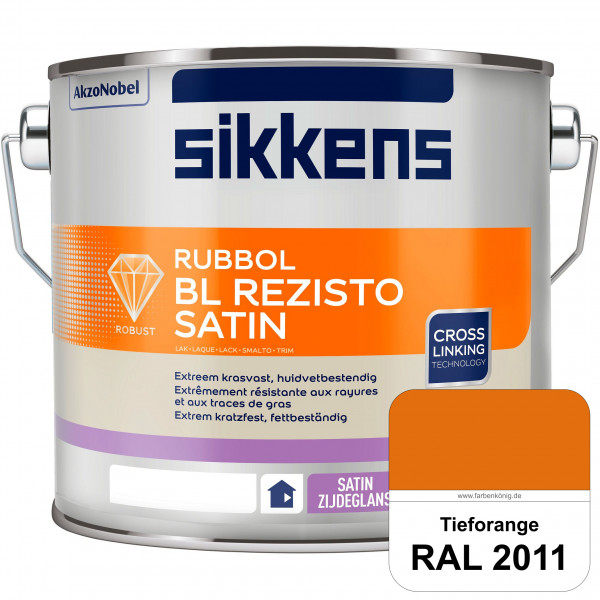 Rubbol BL Rezisto Satin (RAL 2011 Tieforange) seidenglänzender und strapazierfähiger Lack (wasserbas