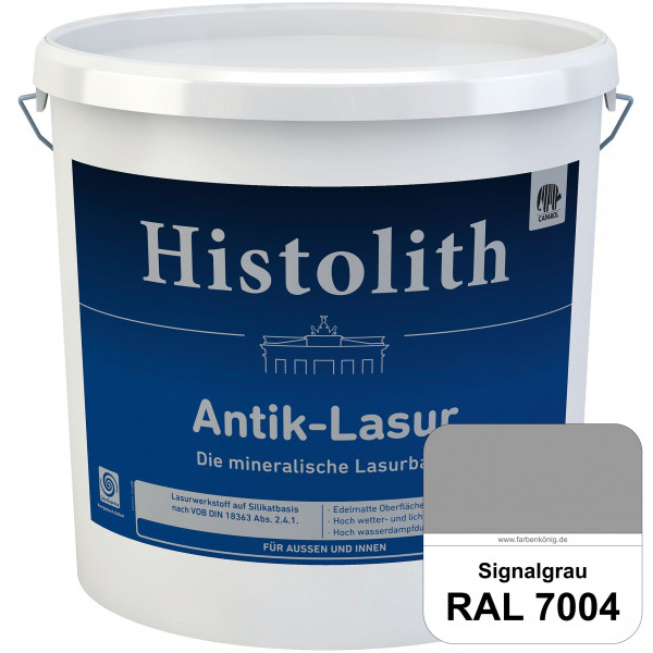 Histolith® Antik-Lasur (RAL 7004 Signalgrau) Lasurkonzentrat nach dem Vorbild historischer Beschicht
