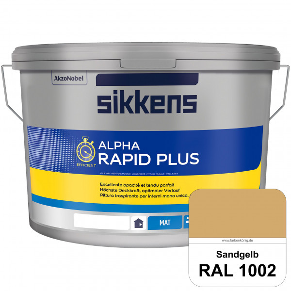 Alpha Rapid Plus (RAL 1002 Sandgelb) Hochwertige & stumpfmatte Wandfarbe für mittlere Belastungen