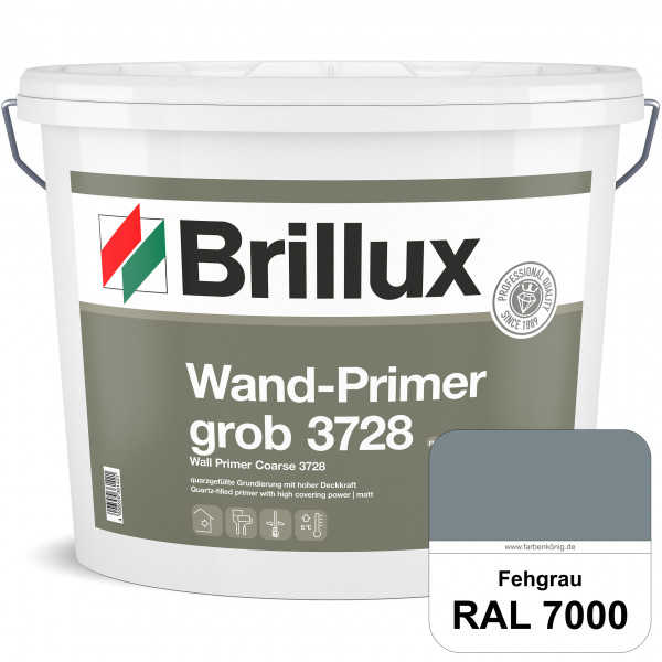 Wand-Primer grob ELF 3728 (RAL 7000 Fehgrau) quarzgefüllte Spezialgrundierfarbe für Gipskarton, Gips