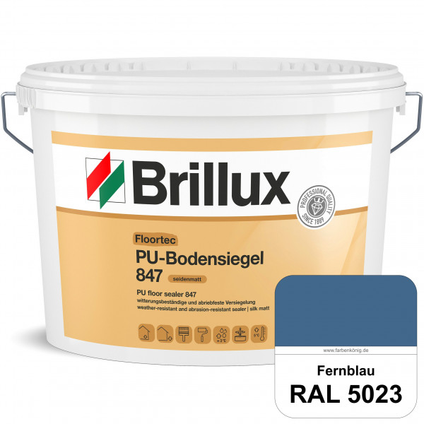 Floortec PU-Bodensiegel ELF 847 (RAL 5023 Fernblau) seidenmatt, witterungsbeständig, außen & innen