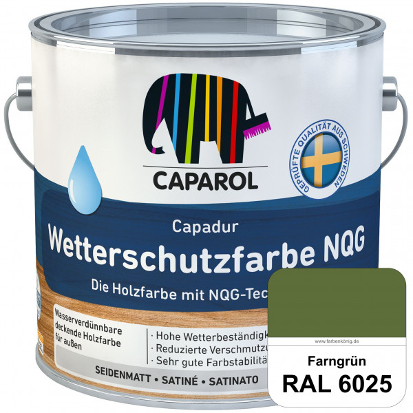 Capadur Wetterschutzfarbe NQG (RAL 6025 Farngrün) Holzfarbe mit NQG-Technologie wasserbasiert für au