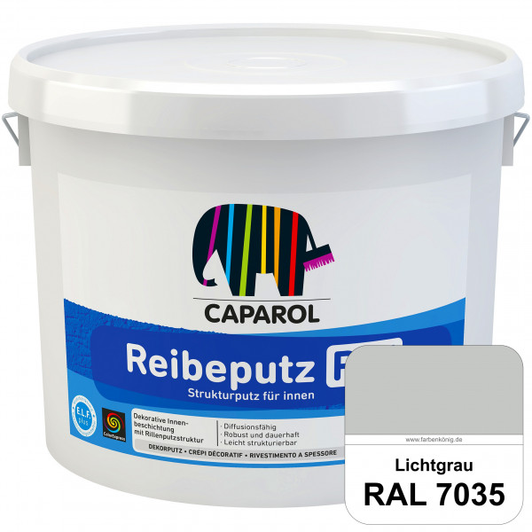 Reibeputz R 15 (RAL 7035 Lichtgrau) Dekorputze für dekorative Innenbeschichtungen