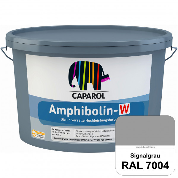 Amphibolin-W (RAL 7004 Signalgrau) Seidenmatte Reinacrylat-Fassadenfarbe mit Pilz- & Algenschutz