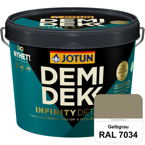 DEMIDEKK Infinity Details - Deckender Holzschutz (RAL 7034 Gelbgrau)