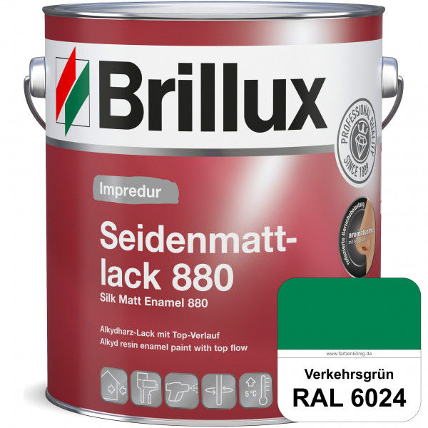 Impredur Seidenmattlack 880 (RAL 6024 Verkehrsgrün) für Holz- oder Metallflächen innen & außen