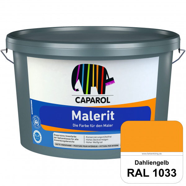 Malerit E.L.F. (RAL 1033 Dahliengelb) matte Innenfarbe für Neu- & Renovierungsanstriche