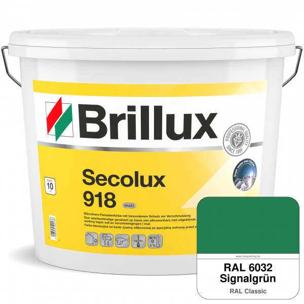 Secolux 918 TSR-Formel (RAL 6032 Signalgrün) für den Einsatz auf WDVS - ehemals Silicon-Fassadenfarb