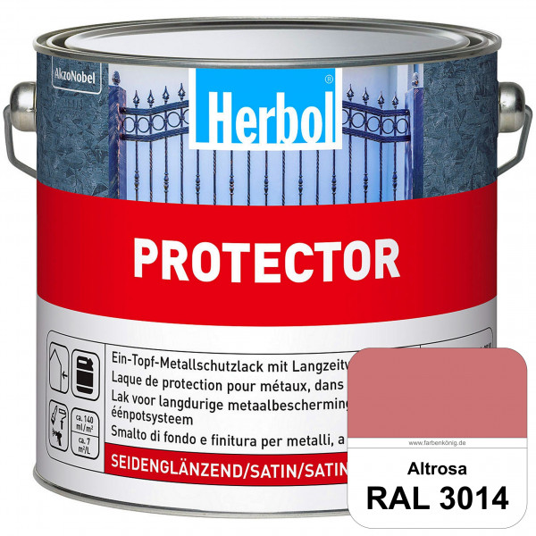 Protector (RAL 3014 Altrosa) Seidenglänzende Spezialbeschichtung für Eisen- und NE-Metalle (außen)