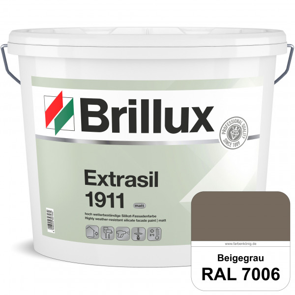 Extrasil 1911 TSR-Formel (RAL 7006 Beigegrau) Fassaden- und Egalisierungsfarbe auf Silikatbasis für