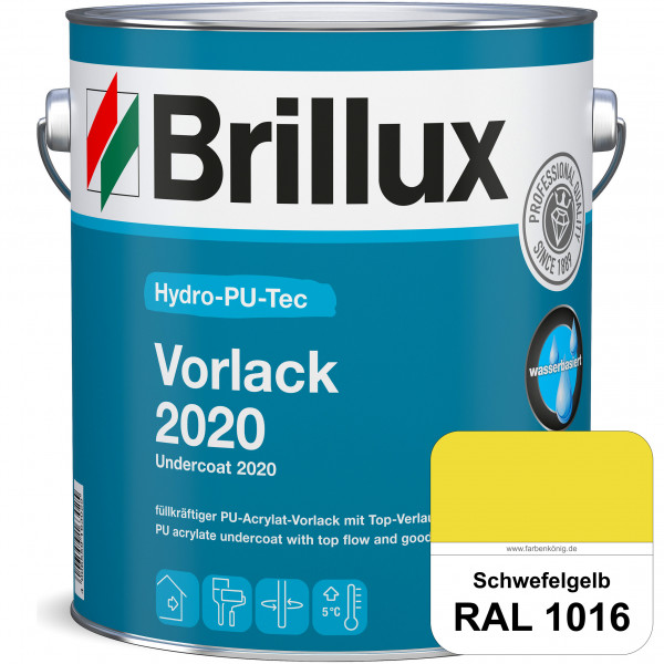 Hydro-PU-Tec Vorlack 2020 (RAL 1016 Schwefelgelb) hochwertiger Vorlack für grundierte bzw. gespachte