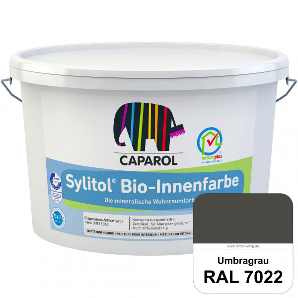 Sylitol® Bio-Innenfarbe (RAL 7022 Umbragrau) Innenfarbe auf Silikatbasis  für Allergiker