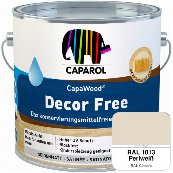 CapaWood® Decor Free (RAL 1013 Perlweiß) - ersetzt Capadur DecorLasur KF