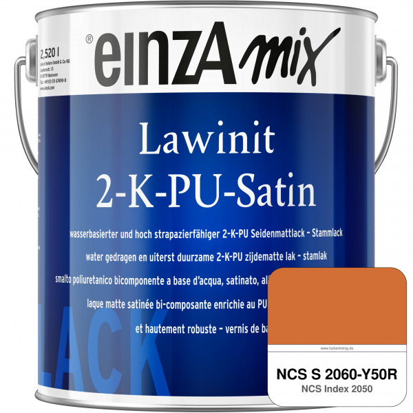 einzA Lawinit 2-K-PU Satin Stammlack (NCS S 2060-Y50R)