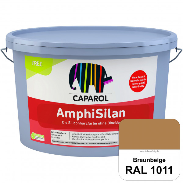 AmphiSilan FREE (RAL 1011 Braunbeige) Mineralmatte Fassadenfarbe in spezieller Siliconharz-Bindemitt